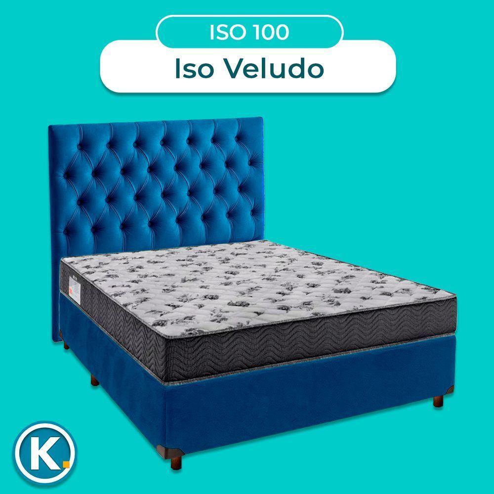 Cama Box + Colchão Casal Ortobom D33 Iso100 + Cabeceira Estofada - 4