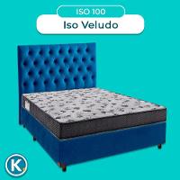 Cama Box + Colchão Casal Ortobom D33 Iso100 + Cabeceira Estofada