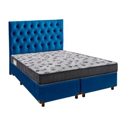 Cama Box + Colchão Casal Ortobom D33 Iso100 + Cabeceira Estofada