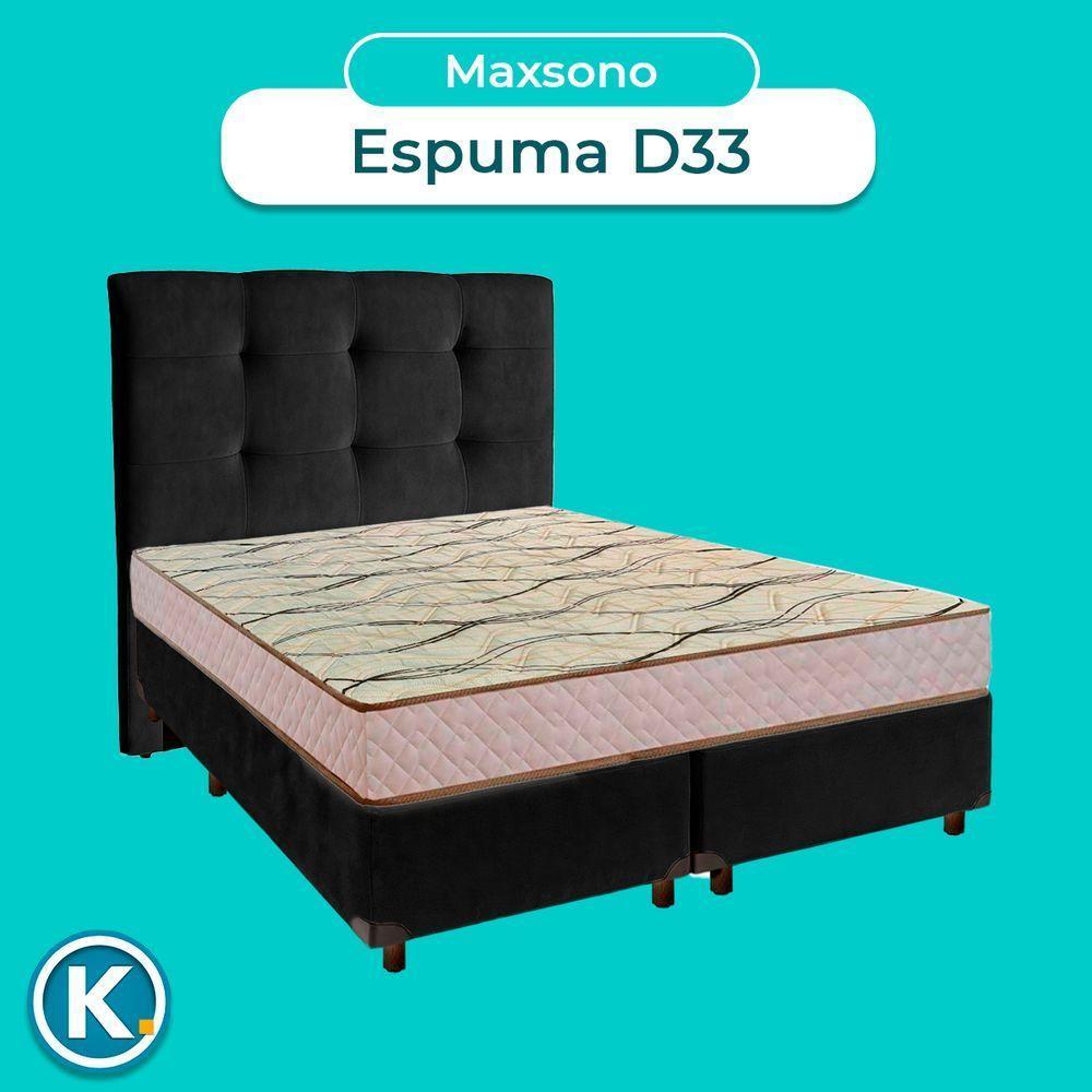Cama Box + Colchão Casal D33 Maxsono Paropas + Cabeceira Estofada - 4