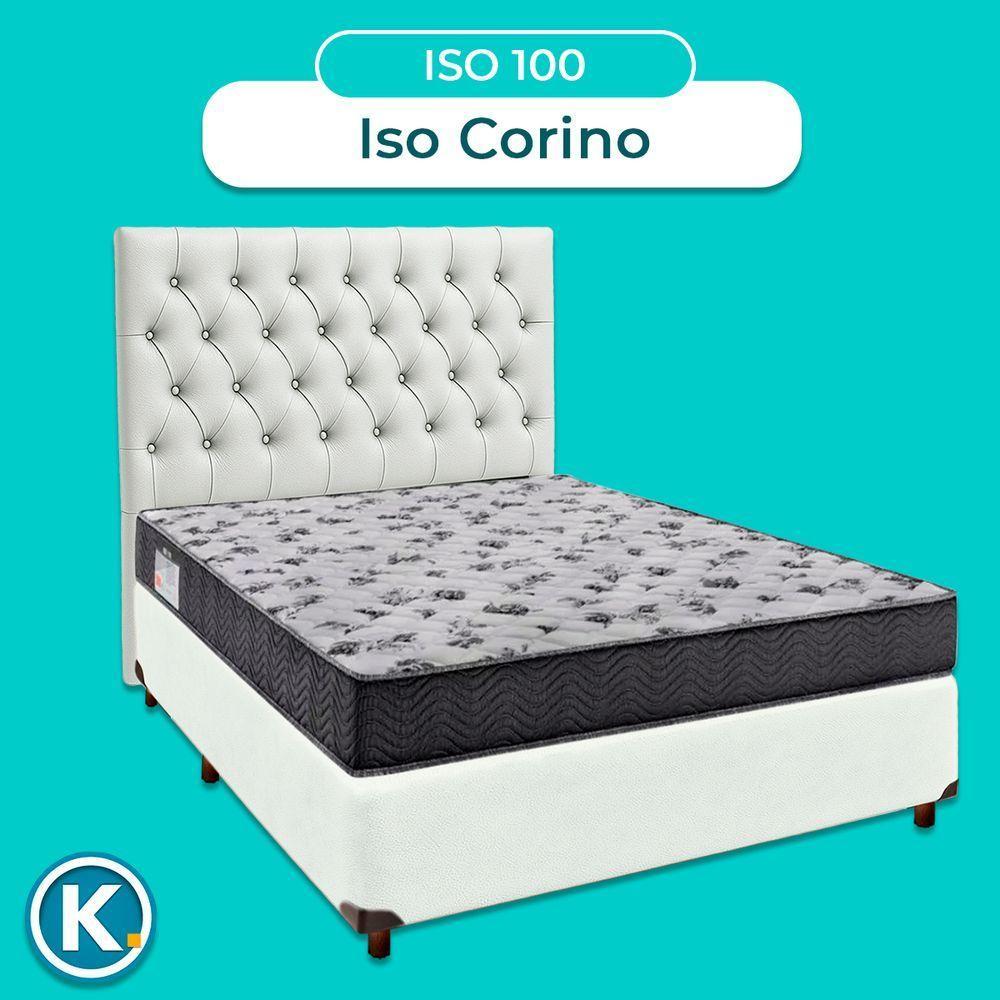 Cama + Box Branco E Colchão Ortobom D33 Casal - Iso100 + Cabeceira - 4