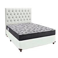 Cama + Box Branco E Colchão Ortobom D33 Casal - Iso100 + Cabeceira - 1