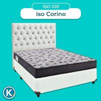 Cama + Box Branco E Colchão Ortobom D33 Casal - Iso100 + Cabeceira