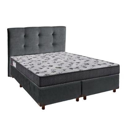 Cama + Box Blindado E Colchão Ortobom D33 Casal - Iso100 + Cabeceira