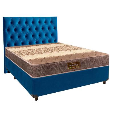 Cama Box + Colchão Casal D26 Ortophedic Sankonfort + Cabeceira Estofada