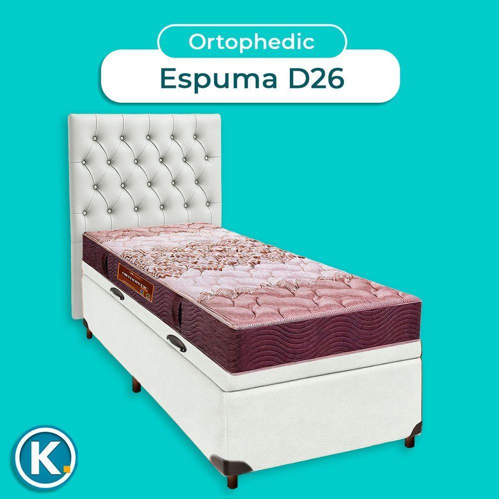 Cama + Bau Blindado E Colchão D26 Solteiro - Ortophedic Sankonfort + Cabeceira - 4