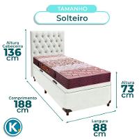 Cama + Bau Blindado E Colchão D26 Solteiro - Ortophedic Sankonfort + Cabeceira - 3