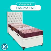 Cama + Bau Blindado E Colchão D26 Solteiro - Ortophedic Sankonfort + Cabeceira