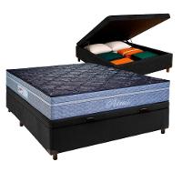 Conjunto Cama Box Bau Blindado Casal + Colchão Molas Ensacadas Petrus Paropas - 1