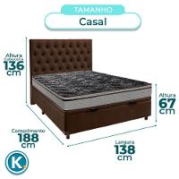 Cama + Bau Blindado E Colchão D28 Casal - Conforto Paropas + Cabeceira - 3