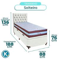 Cama + Bau Blindado E Colchão Molas Ensacadas Solteiro - Legaccy Paropas + Cabeceira - 3