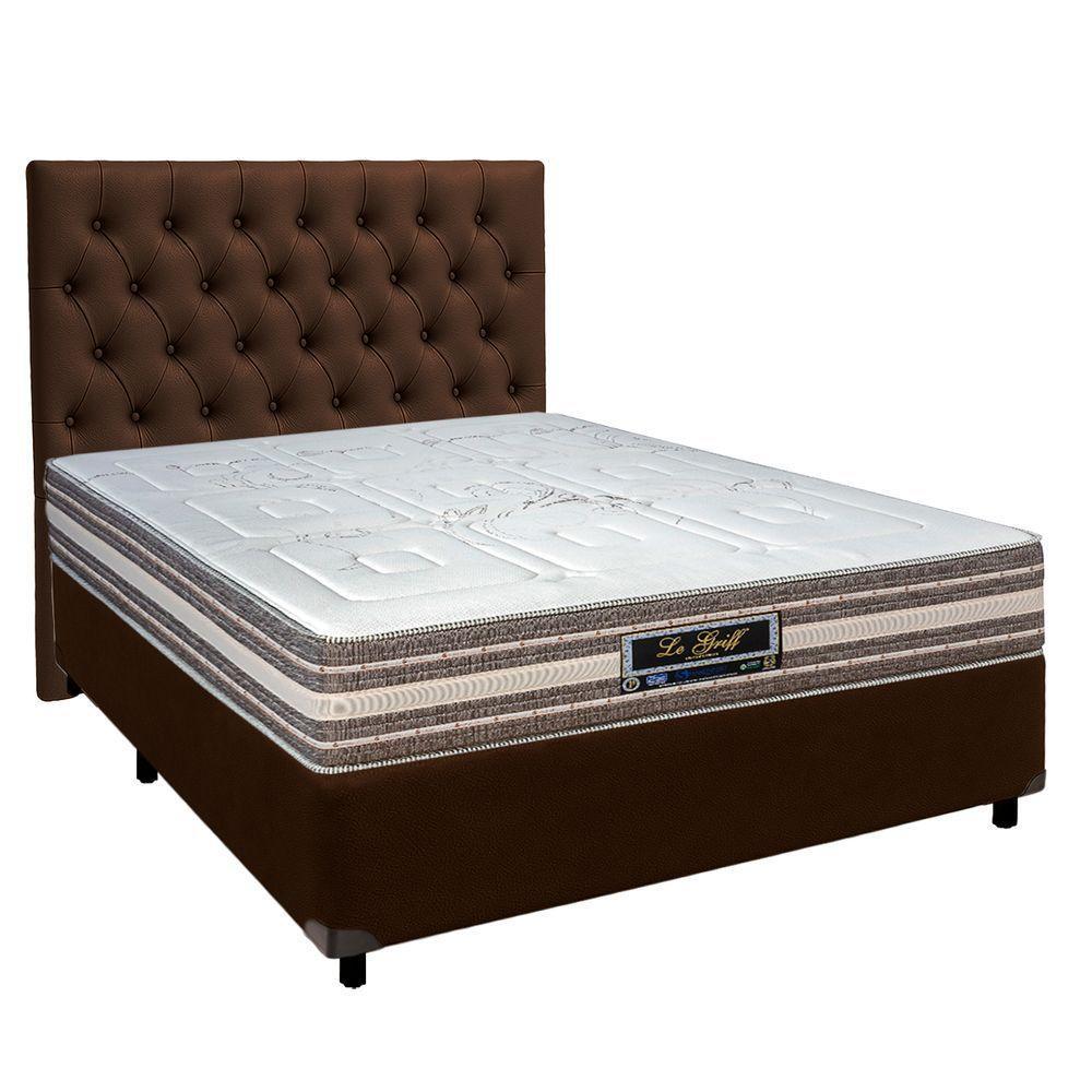 Kit Cama Box + Cabeceira + Colchão Casal Molas Ensacadas - Legriff - Sankonfort - 1