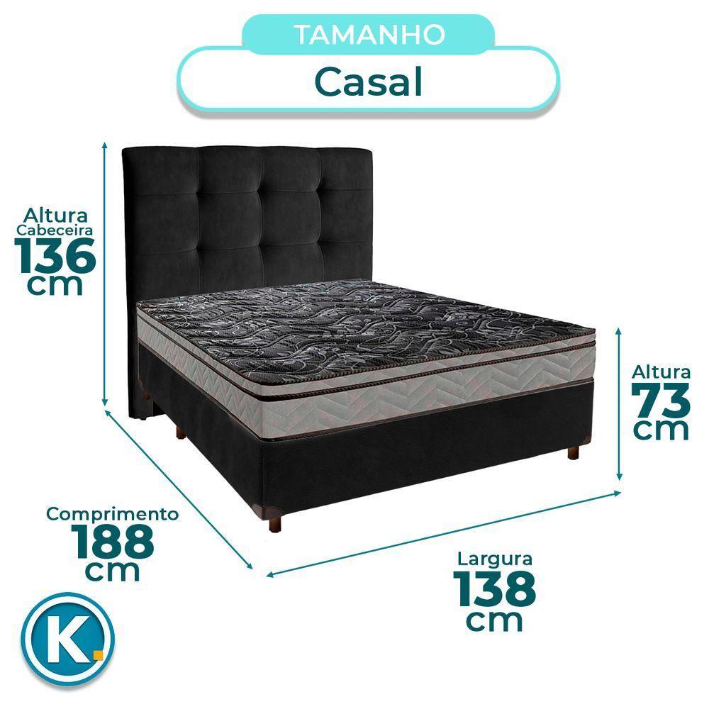 Kit Cama Box + Cabeceira + Colchão Casal D28 - Conforto - Paropas - 3