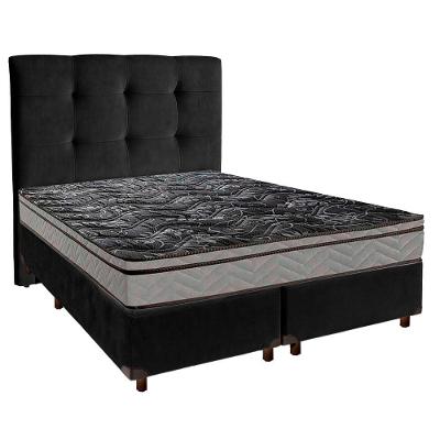 Kit Cama Box + Cabeceira + Colchão Casal D28 - Conforto - Paropas