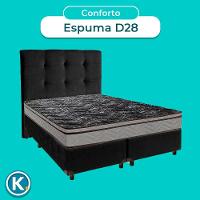 Kit Cama Box + Cabeceira + Colchão Casal D28 - Conforto - Paropas