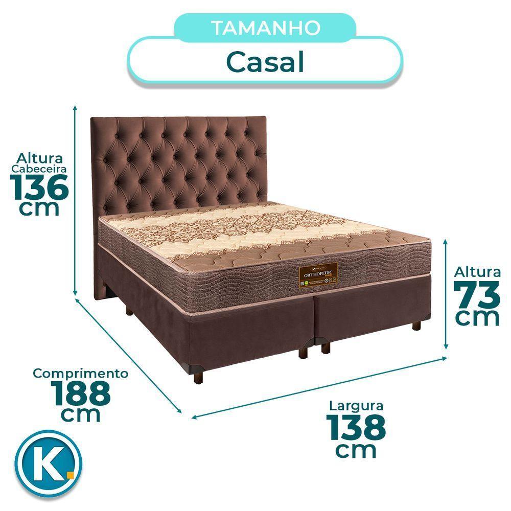 Kit Cama Box + Cabeceira + Colchão Casal D26 - Ortophedic - Sankonfort - 3