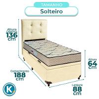 Cama + Bau Blindado E Colchão D33 Solteiro - Maxsono Paropas + Cabeceira - 3