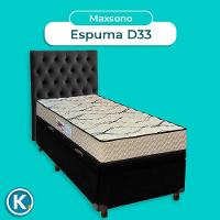 Cama + Bau Preto E Colchão D33 Solteiro - Maxsono Paropas + Cabeceira - 5