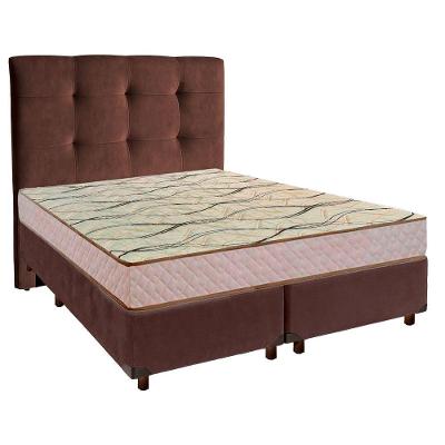 Cama + Box Blindado E Colchão D33 Casal - Maxsono Paropas + Cabeceira