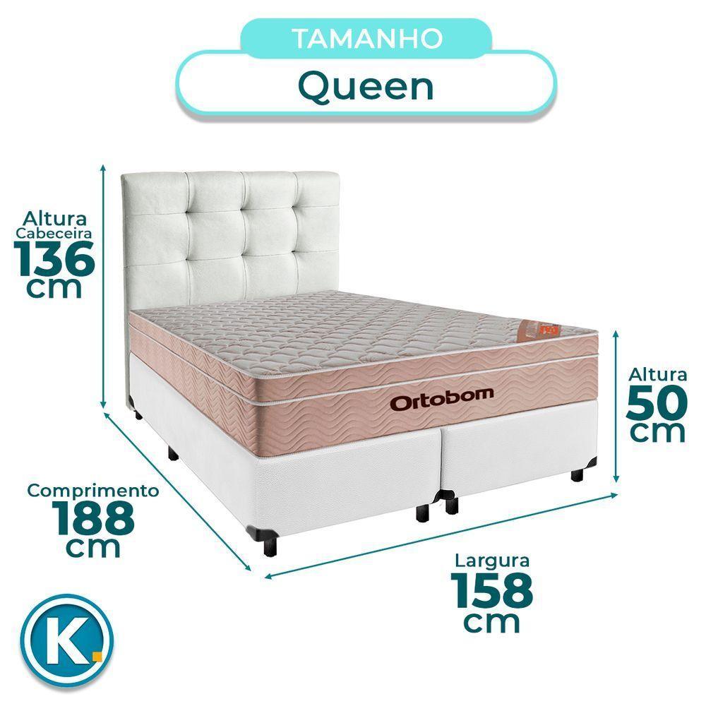 Kit Cabeceira + Cama Box + Colchão Queen Molas Ensacadas Airtech Ortobom - 3