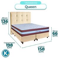 Kit Cama Box + Cabeceira + Colchão Queen Molas Ensacadas - Legaccy - Paropas - 3