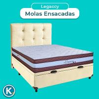 Kit Cabeceira + Cama Box Bau + Colchão Casal Molas Ensacadas Legaccy Paropas - 2