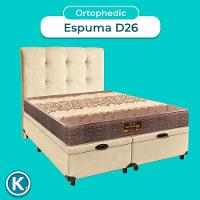 Kit Cabeceira + Cama Box Bau + Colchão Queen D26 Ortophedic Sankonfort