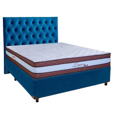 Kit Cama Box + Cabeceira + Colchão Casal Molas Ensacadas - Legaccy - Paropas