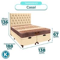 Kit Cama Box Bau + Cabeceira + Colchão Casal D26 - Ortophedic - Sankonfort - 3
