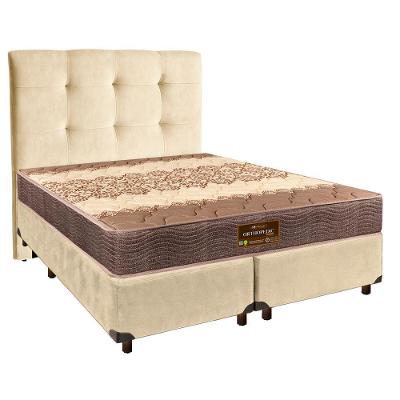Kit Cama Box + Cabeceira + Colchão Casal D26 - Ortophedic - Sankonfort