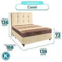 Kit Cama Box + Cabeceira + Colchão Casal D26 - Ortophedic - Sankonfort - 3