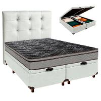 Kit Cabeceira + Cama Box Bau + Colchão Casal D28 Conforto Paropas - 1