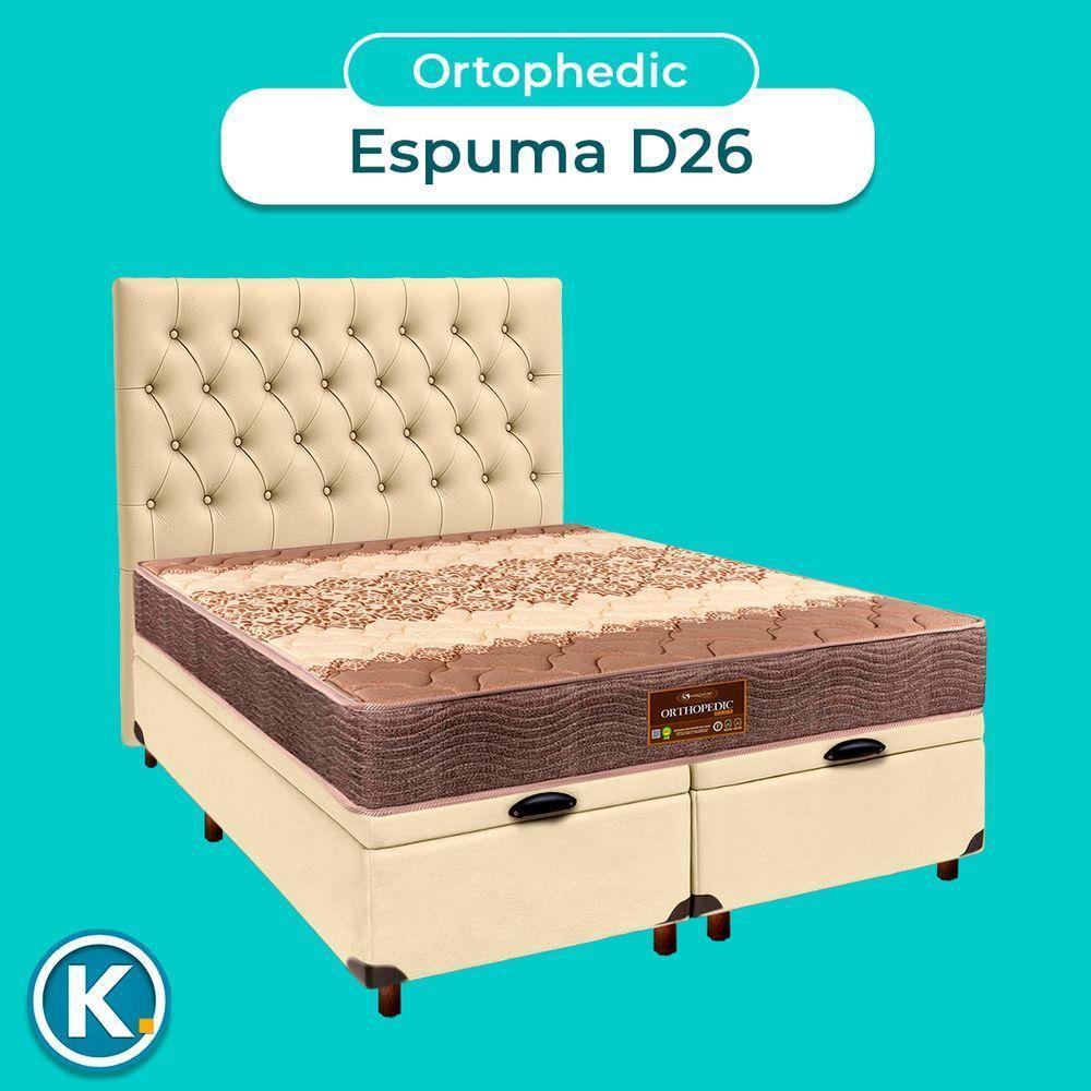 Kit Cabeceira + Cama Box Bau + Colchão Queen D26 Ortophedic Sankonfort - 4