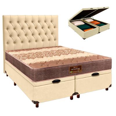 Kit Cabeceira + Cama Box Bau + Colchão Queen D26 Ortophedic Sankonfort