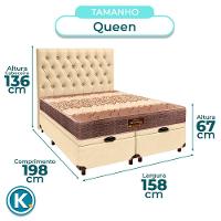 Kit Cabeceira + Cama Box Bau + Colchão Queen D26 Ortophedic Sankonfort - 3