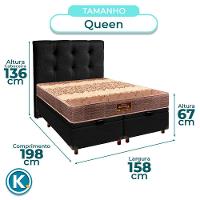 Kit Cabeceira + Cama Box Bau + Colchão Queen D26 Ortophedic Sankonfort - 3