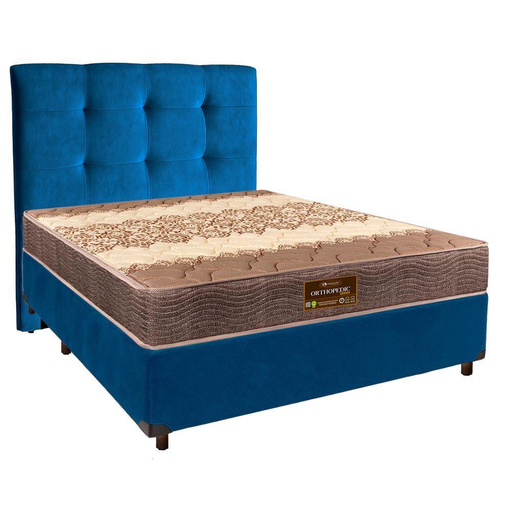 Kit Cama Box + Cabeceira + Colchão Casal D26 - Ortophedic - Sankonfort - 1