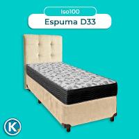 Kit Cama Box + Cabeceira + Colchão Solteiro D33 - Iso100 - Ortobom