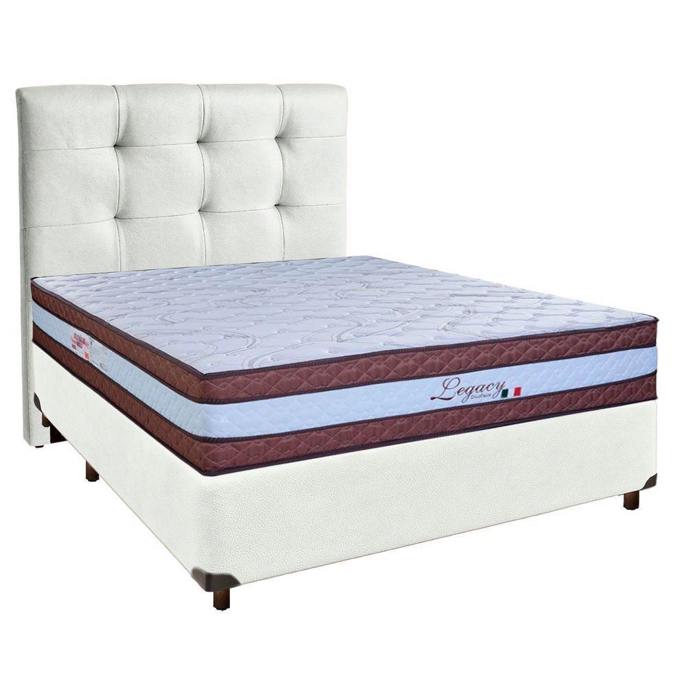 Kit Cama Box + Cabeceira + Colchão Casal Molas Ensacadas - Legaccy - Paropas - 1