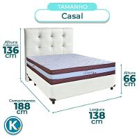 Kit Cama Box + Cabeceira + Colchão Casal Molas Ensacadas - Legaccy - Paropas - 3