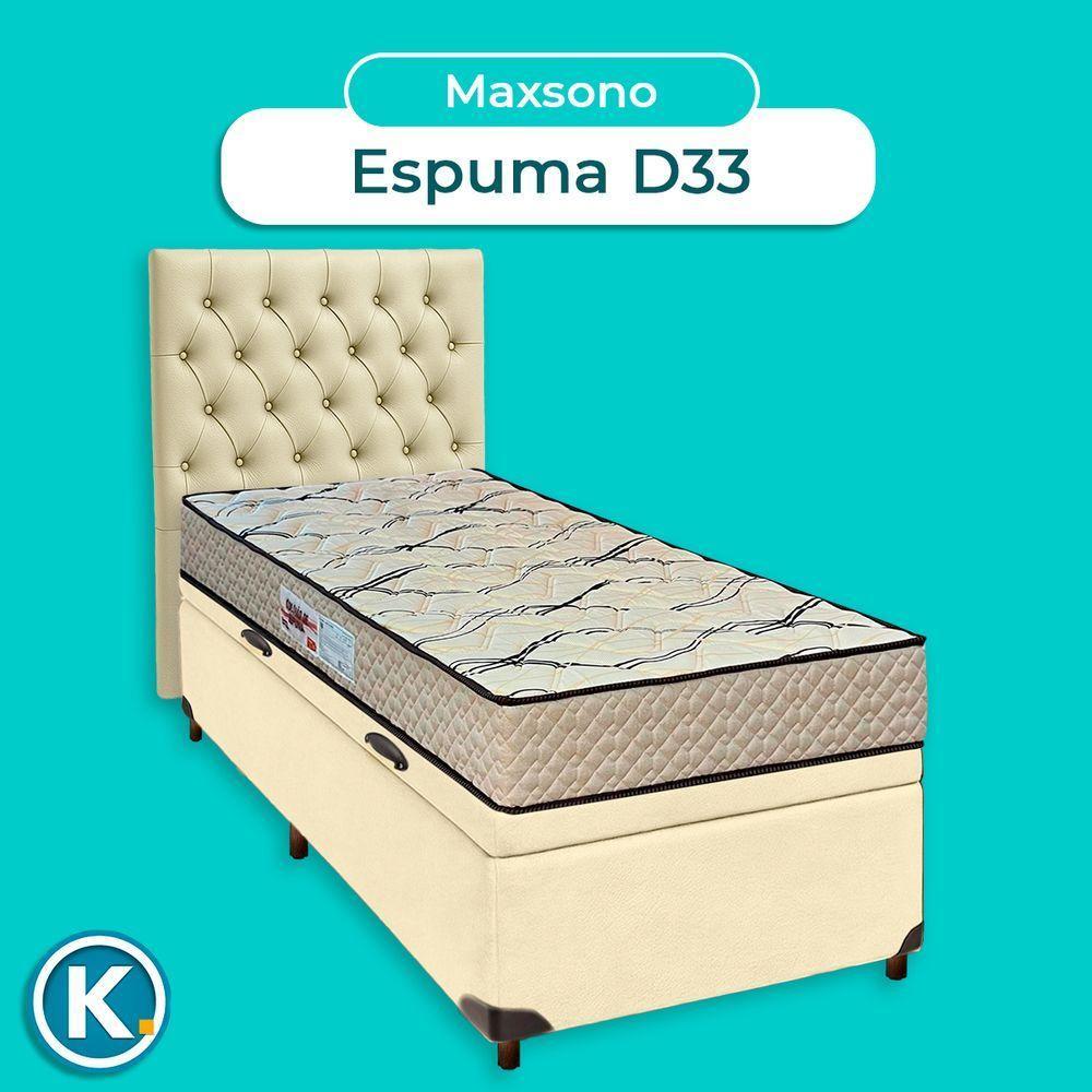Kit Cama Box Bau + Cabeceira + Colchão Solteiro D33 - Maxsono - Paropas - 4