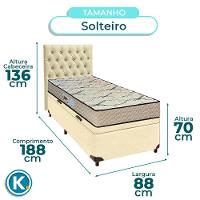 Kit Cama Box Bau + Cabeceira + Colchão Solteiro D33 - Maxsono - Paropas - 3