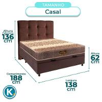 Kit Cama Box Bau + Cabeceira + Colchão Casal D26 - Ortophedic - Sankonfort - 3