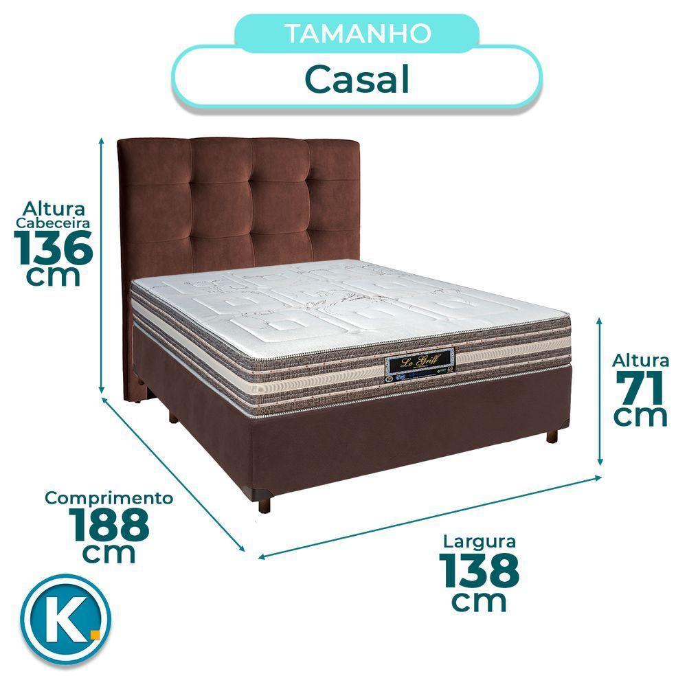 Kit Cama Box + Cabeceira + Colchão Casal Molas Ensacadas - Legriff - Sankonfort - 3