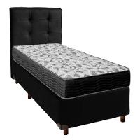 Kit Cama Box + Cabeceira + Colchão Solteiro D33 - Iso100 - Ortobom - 1