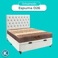 Kit Cama Box Bau + Cabeceira + Colchão Casal D26 - Ortophedic - Sankonfort