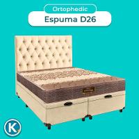 Kit Cama Box Bau + Cabeceira + Colchão Queen D26 - Ortophedic - Sankonfort