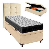 Kit Cama Box Bau + Cabeceira + Colchão Solteiro D33 - Iso100 - Ortobom - 1