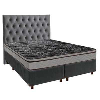 Kit Cama Box + Cabeceira + Colchão Casal D28 - Conforto - Paropas