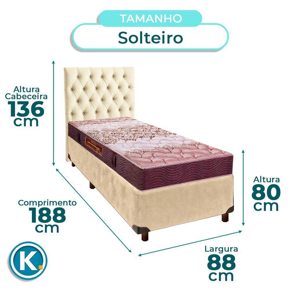 Kit Cama Box + Cabeceira + Colchão Solteiro D26 - Ortophedic - Sankonfort - 3